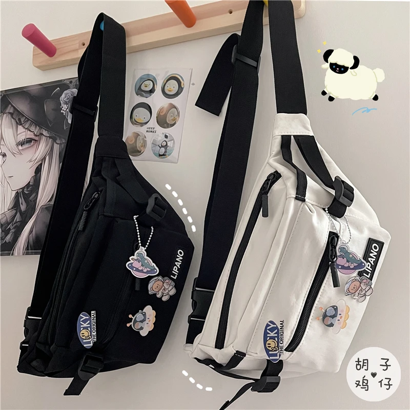 Уличная мода в Корейском стиле для мужчин нагрудная Сумочка японском Харадзюку