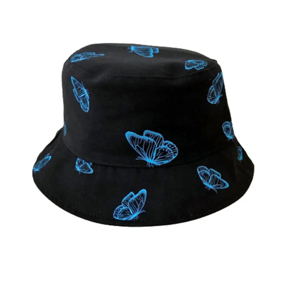 

Bucket Hat Butterfly Pattern Sun Protection Breathable Unisex Print Double-Side-Wear Reversible Bucket Hat for Travel