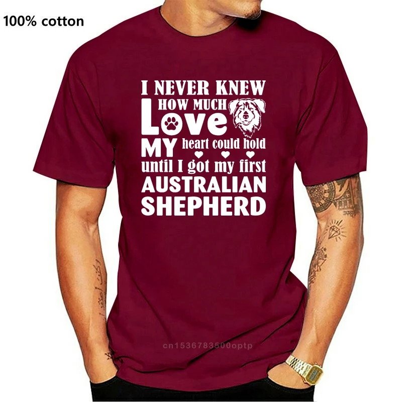 

New Men Australian Shepherd t shirt Printing cotton Crew Neck Normal Gift 2021 Fashion Summer Style Standard shirt