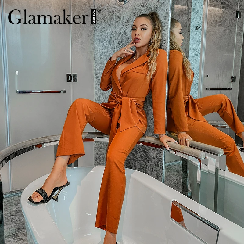 Женский офисный костюм Glamaker комплект из трех предметов укороченный топ с