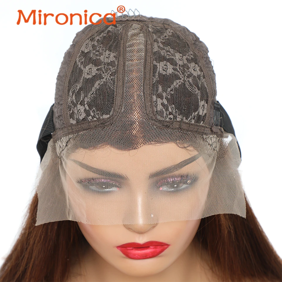 

Mironica European 150% Density 8-24Inch Straight P4/30 And 13*4*1 Lace Frantal Remy Human Hair For Black Women Wig