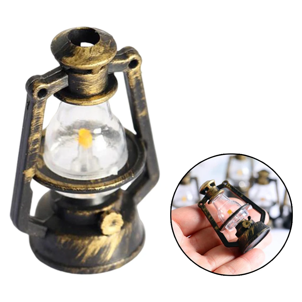 

Кукольный домик миниатюра керосиновая лампа играть лампа для сцены для 1/6 1/12 кукольный домик