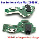 10 шт., разъем для зарядного устройства с USB-портом, зарядная плата, гибкий кабель, микрофон для Asus Zenfone Max Plus (M2) ZB634KL A001D