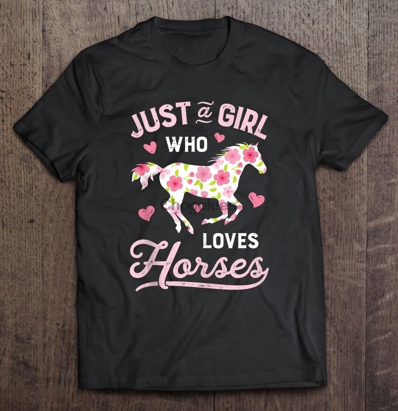 Рубашка унисекс с цветочным принтом лошадей как у девушки которая любит - купить