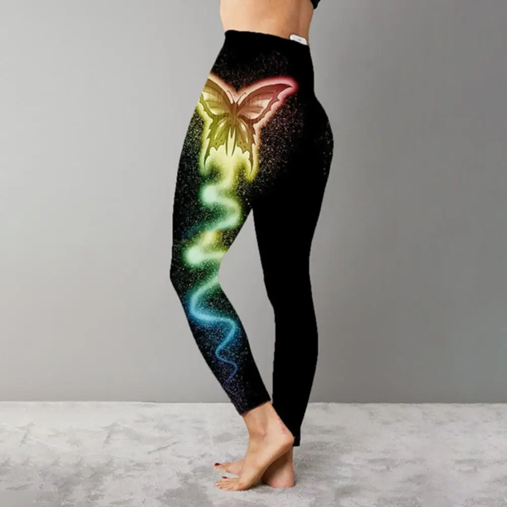 

Women Pants Butterfly Print Hip Lift High Waist Stretchy Leggings Trousers for Yoga Casual Sports Pants