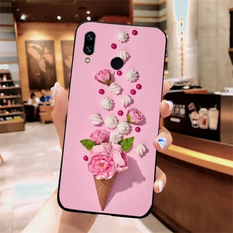 

ice cream Flower Paintbrush art Phone Case For Xiaomi Redmi note 7 8 9 t k30 max3 9 s 10 pro lite
