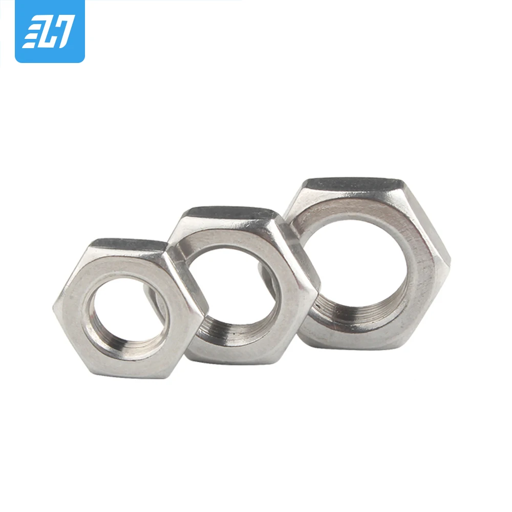 

Thin Hex Nut Thread Metric Hexagon Jam A2-70 304 Stainless Steel Nuts M6 M8 M10 M12 M14 M16 M18 M20 M22 M24 DIN439 GB6172
