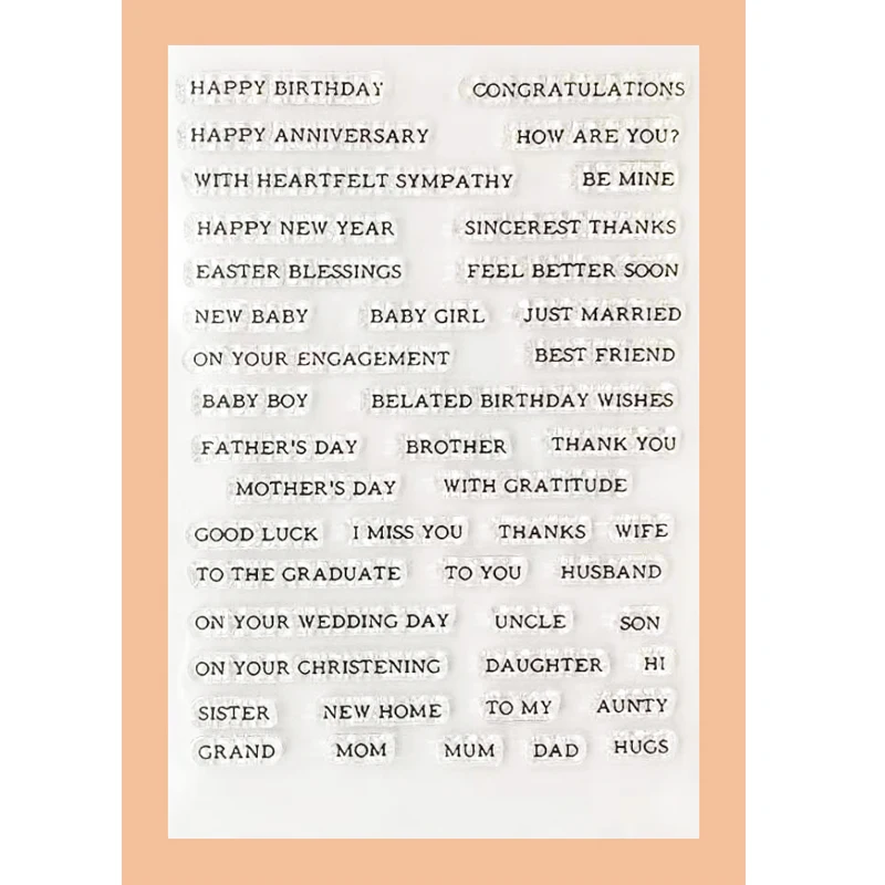 ZATWBS цветные прозрачные штампы для скрапбукинга/открыток/альбома декоративные