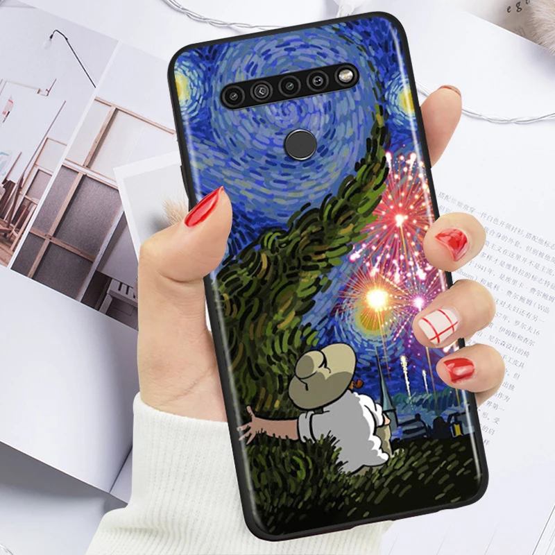 

Cartoons Van Gogh Art For LG K92 K42 K22 K71 K61 K51S K41S K30 K20 2019 Q60 V60 V50 S V40 V30 G8S G8 X ThinQ Phone Case