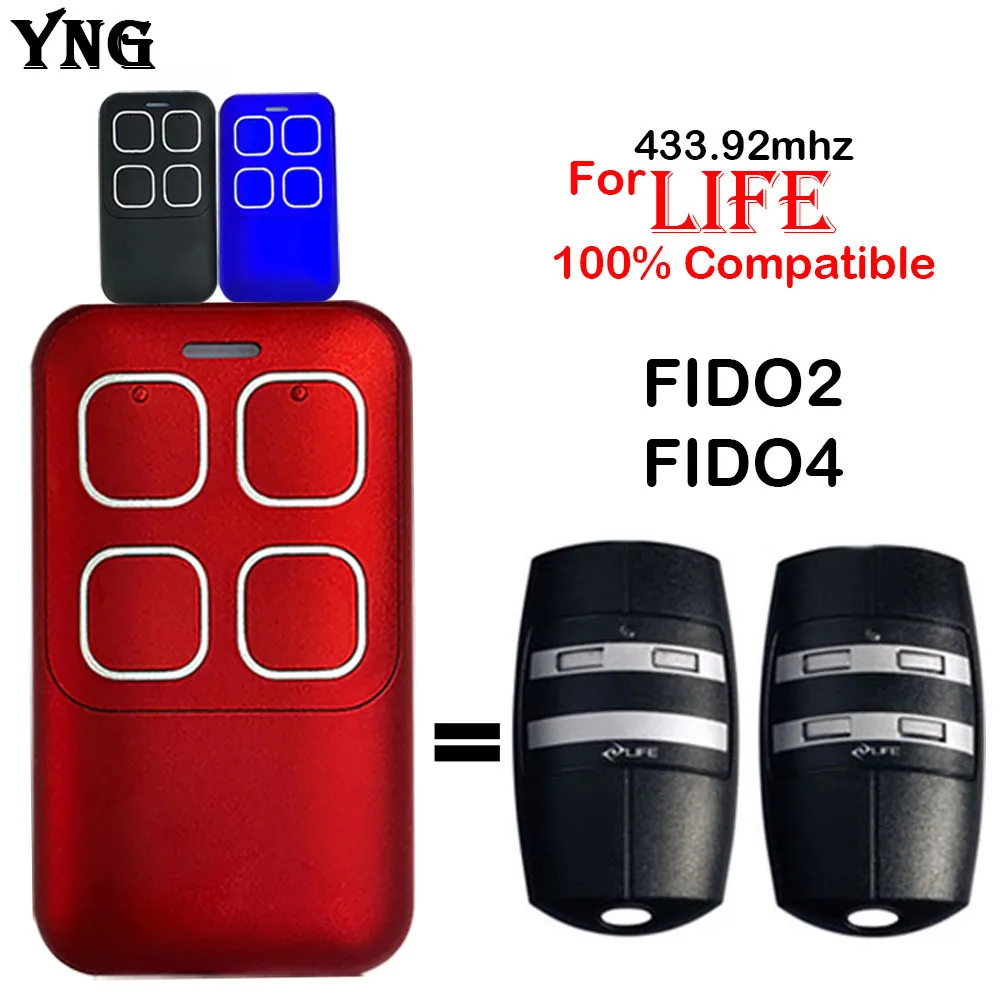 

Новейший LIFE FIDO 2 4 пульт дистанционного управления гаражный открывалка для двери 433,92 МГц для LIFE FIDO гаражная дверь пульт дистанционного управ...