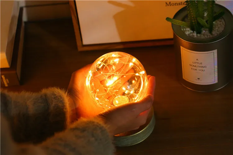 Светильник в скандинавском стиле настольная лампа с железной медной проволокой