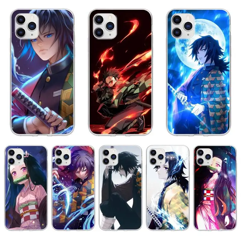 

Kimetsu No Yaiba Demon Slayer Anime Phone Case For iPhone 6 7 8 Plus 11 12 ProMax X XR XS Max Phone Coque