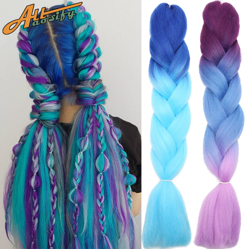 

Allaosify 100 г, 24 дюйма, канекалон，каникалоны для волос，для волос，каникалоны для волос， волос цвета омбре, 100 г, вязанное крючком, Jumbo, плетение, ...