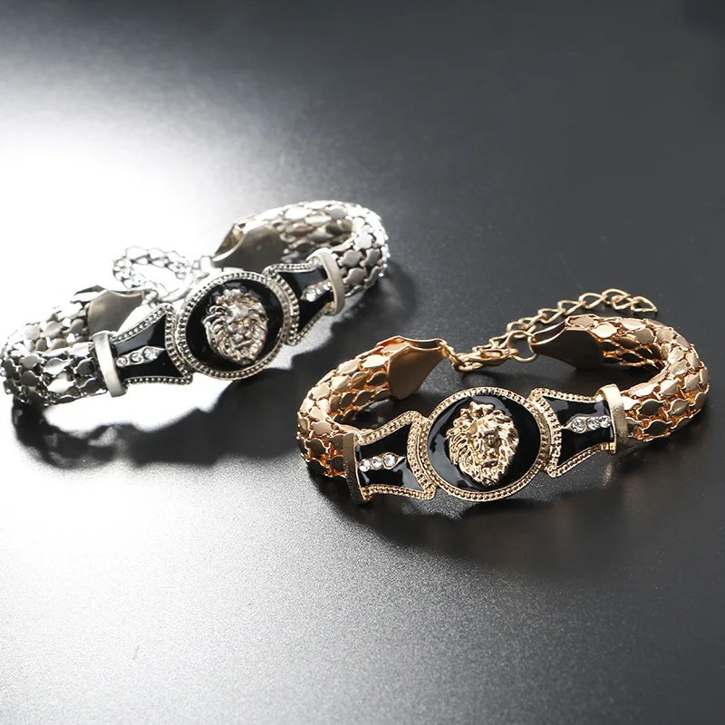 ААА кубического циркония эмалью в виде льва браслет для женщин цепочка из