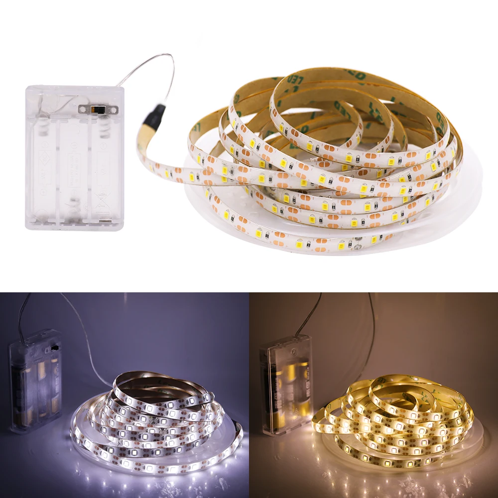 DC5V LED Light Strip SMD2835 60Leds/m Waterproof TV Background Lighting Flexible Cabinet Tape Ribbon Rope Battery USB Powered | Лампы и