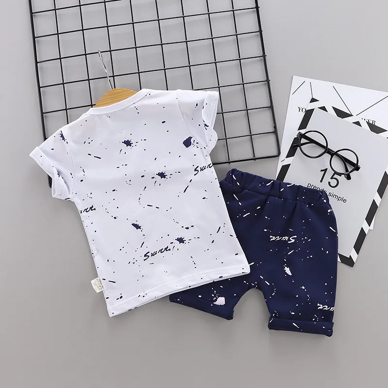 Новые летние модные детские комплекты одежды для маленьких мальчиков и девочек