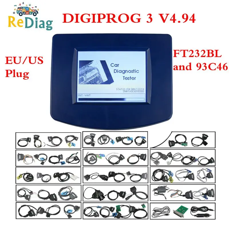 Горячая Распродажа Digiprog 3 с FTDI FT232BL V4.94 OBD ST01 ST04 DIGIPROGIII программатор одометра Digiprog3