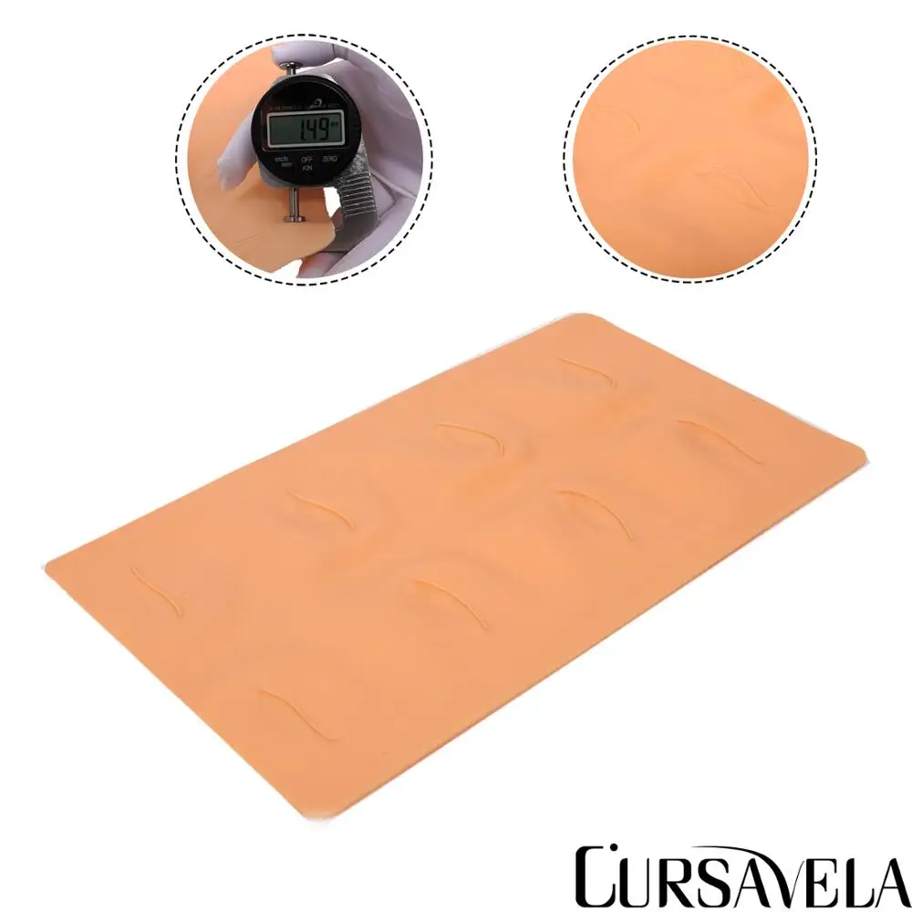 Cursavela Tattoo Practice Skin Microblading Fake Leather Silicone Permanent Makeup Eyebrow Lips Blank Sheet | Красота и здоровье