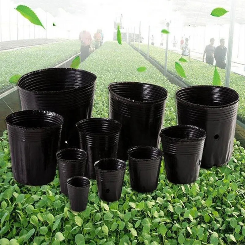 

10Pcs Black Plastic Plant Nutrition Cup Nursery Grow Planting Pots Environmental Seedling Raising Bags Forestry Garden Supplies