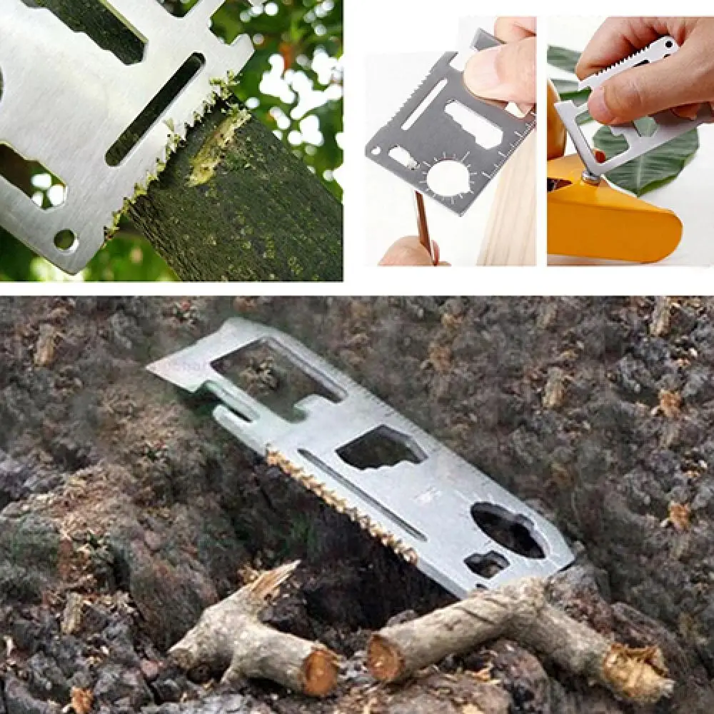 

40%HOT 11 in 1 Pocket Tool Card Knife Hunting Survival Camping Military Multi-function