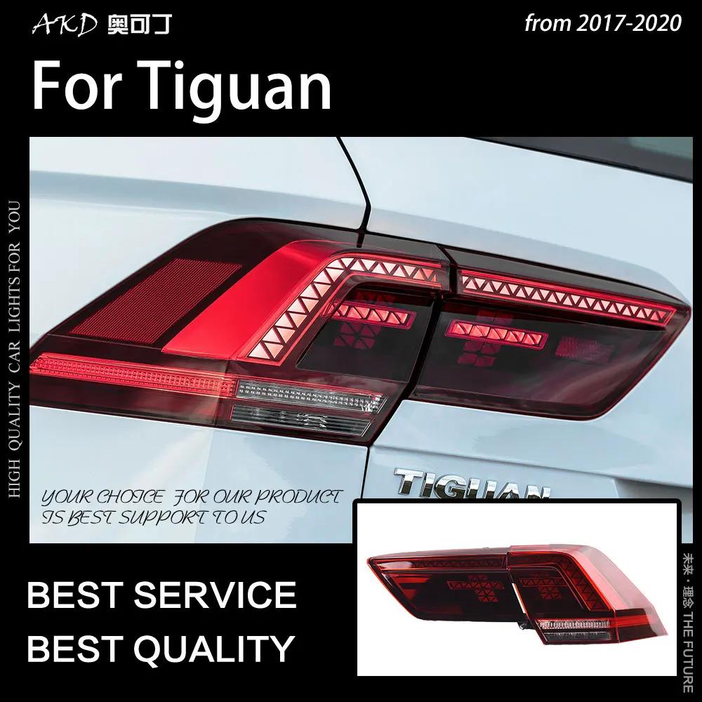 АКД стайлинга автомобилей для Tiguan хвост светильник s 2017 2020 Новый светодиодный