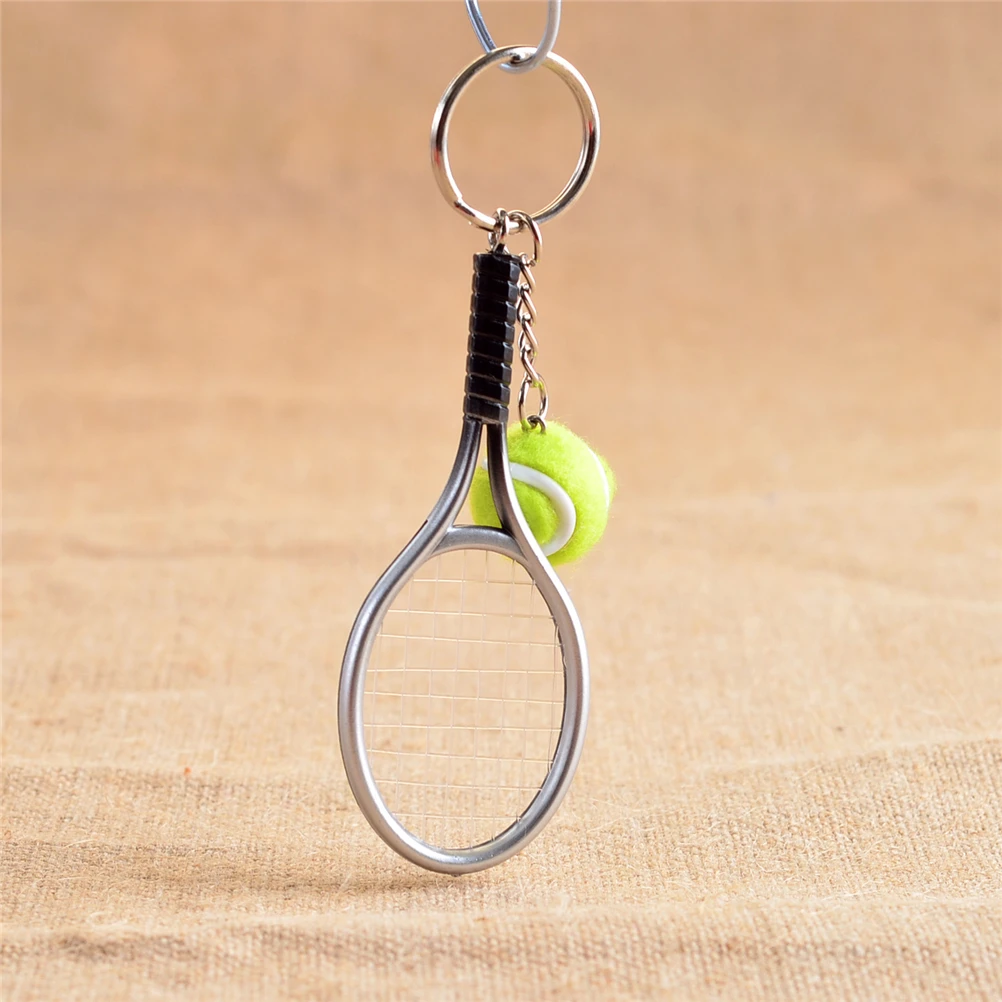 

Tennis Racket Keychain Cute Sport Mini Keychain Car Pendant Keyring Sports Key Chain Who Love Sports Gifts Free Shipping