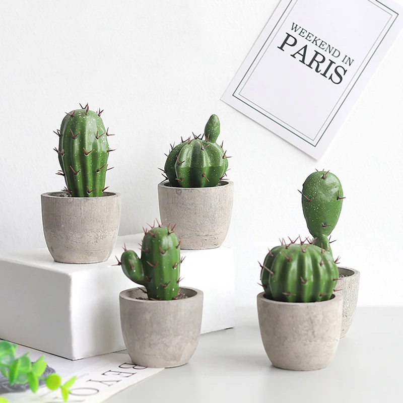 Мини кактус горшечные растения суккулент искусственное растение бонсай с