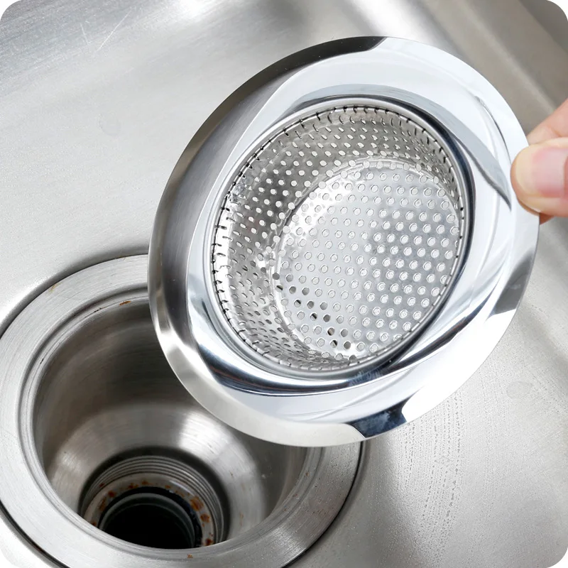 

7cm/9cm/11cm Stainless Steel Kitchen Sinks Strainer Drain Hole Filter Trap Metal Sink Strainer Bath Sink Drain Hair Catcher