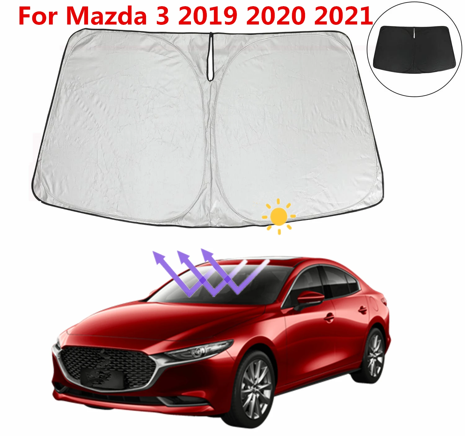 Козырек от солнца для автомобиля козырек на лобовое стекло Mazda 3 2019 2020 2021