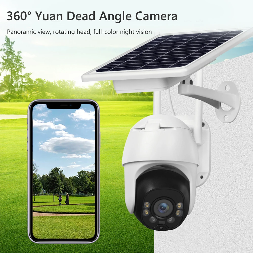 

YN90 Outdoor Wireless WiFi IP Camera Waterproof 1080P Pan Tilt Security Camera Solar Battery Powered 2 Way Audio Surveillance Ca
