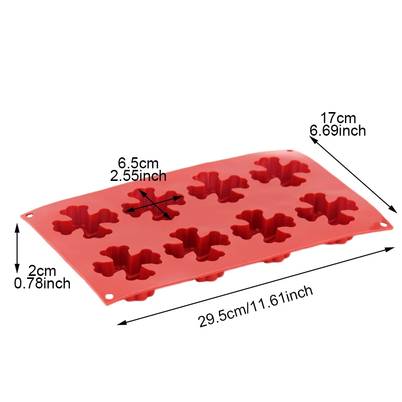 8 полости крестообразной формы для шоколада из силикона в форме печенья желе