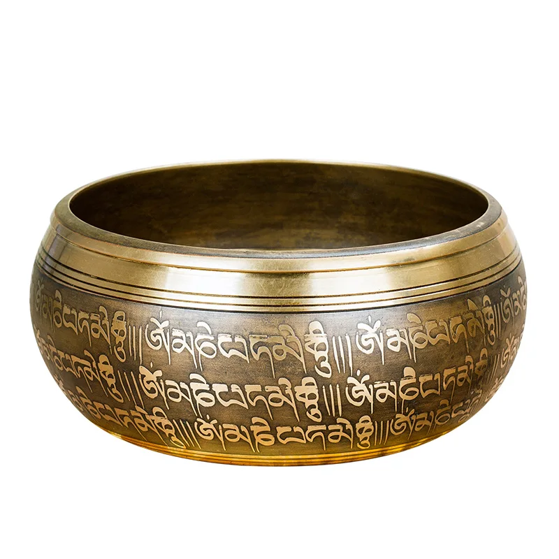 Чистая бронза непальская ручная буддийская чаша йога медитация звуковая терапия