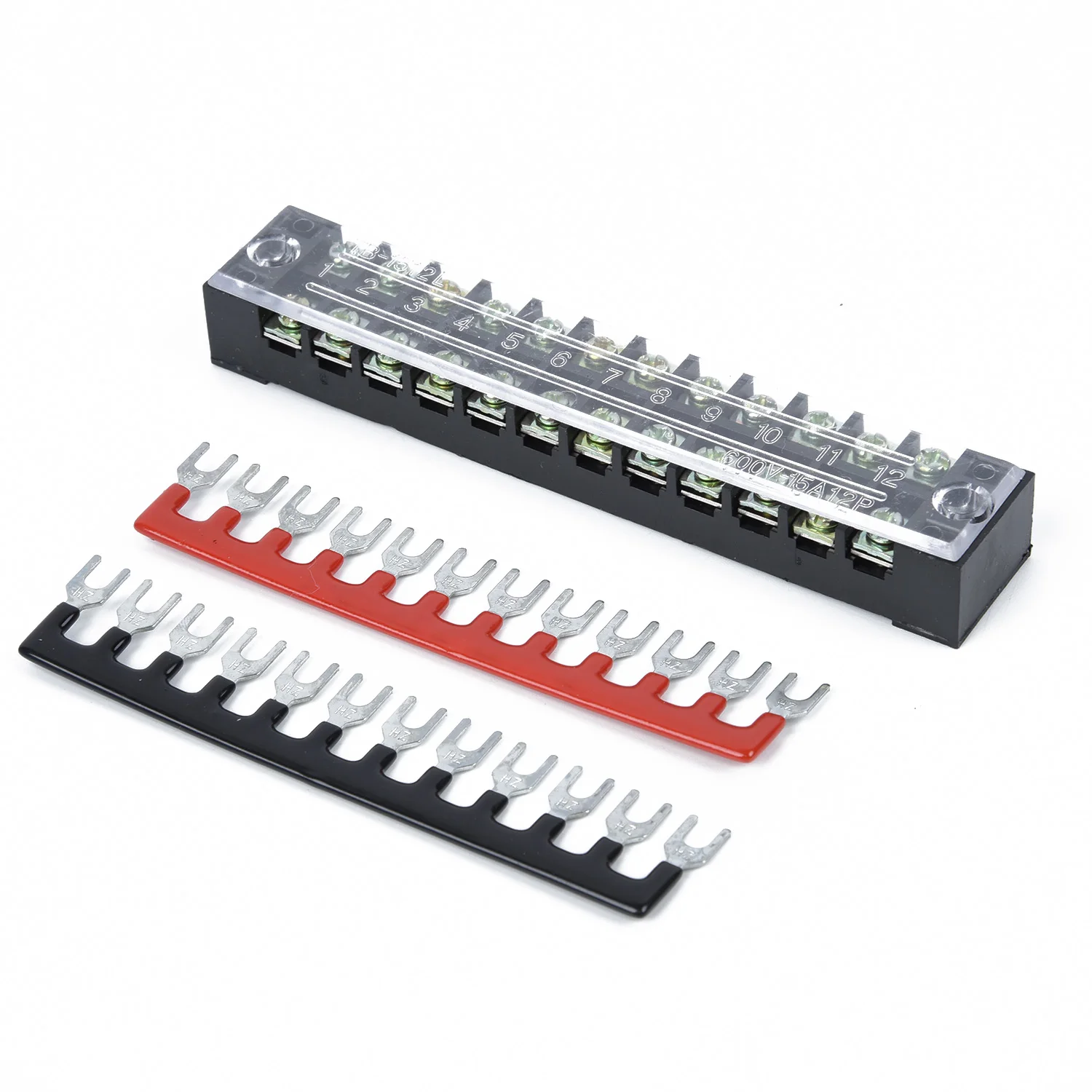 

15pcs Terminal Block Universal 12 Points Clear Auto Electrical Marine Power