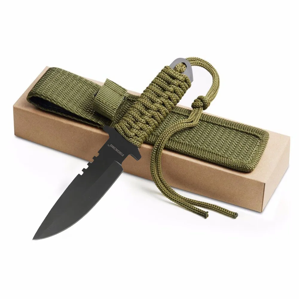 Походный нож 7 5 дюйма боевой тактический для выживания охотничий с нейлоновой