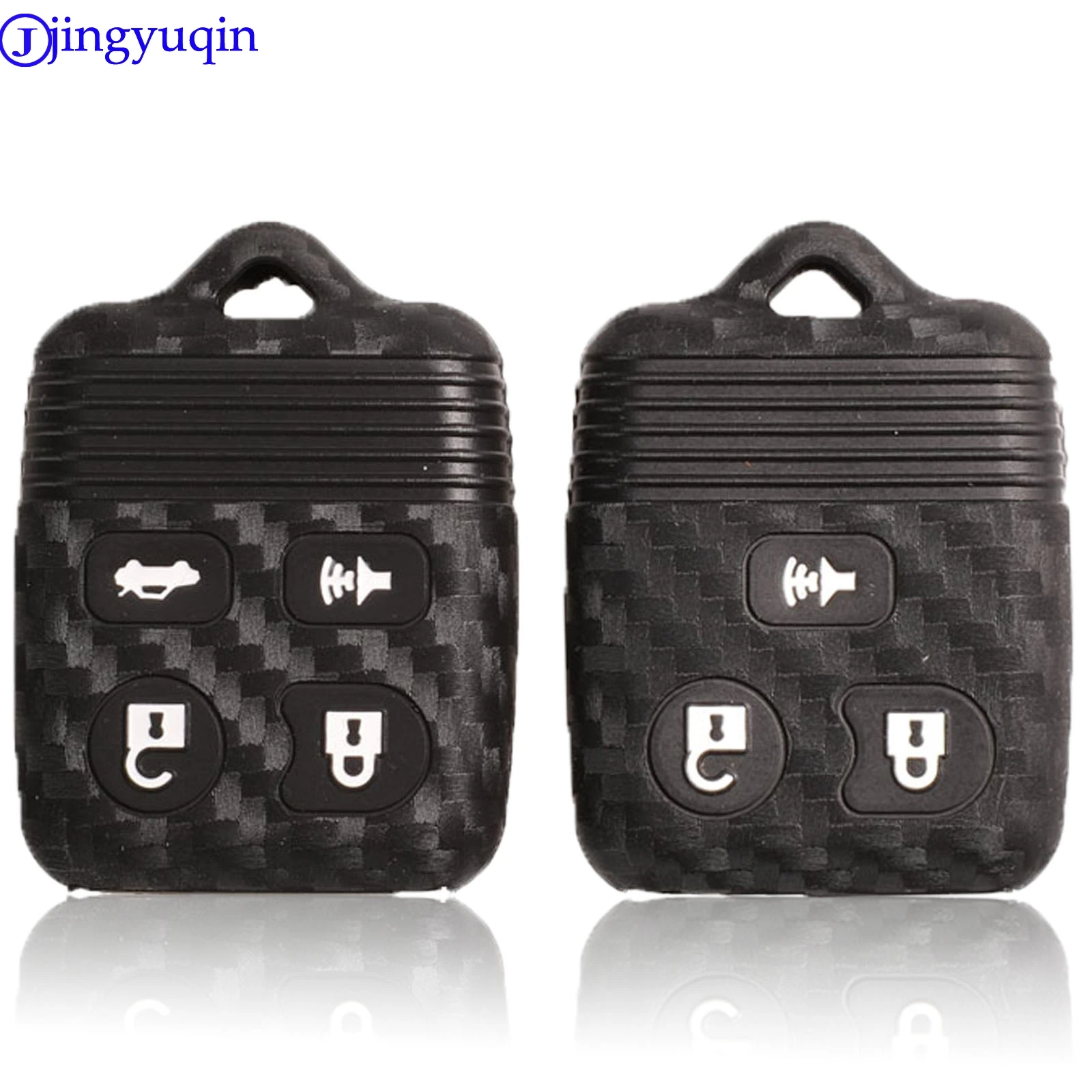 

jingyuqin 3/4 B Car Key Case Cover Fibler Silicone For Ford Escape F 150 Explorer 2001 - 2007