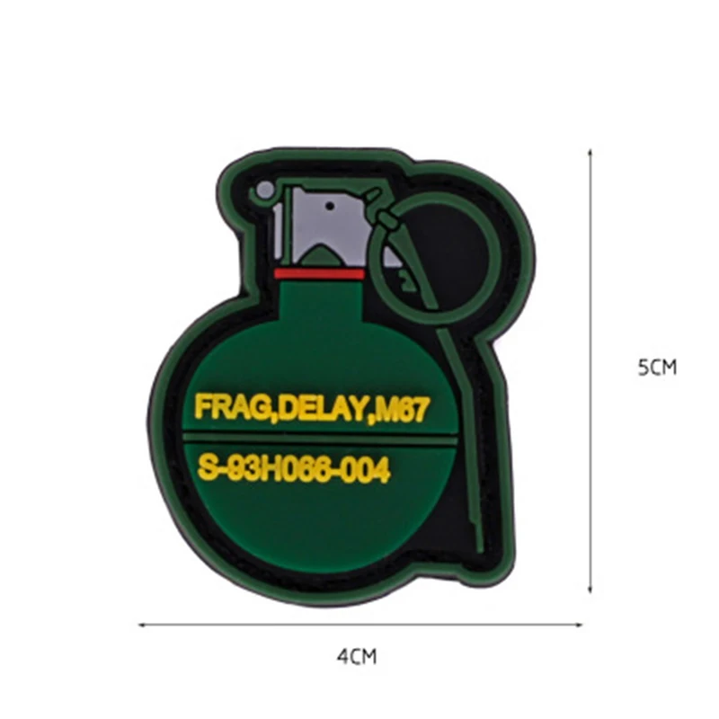 

Expose the M18 smoke ninja grenade outdoor tactical badge PVC bag decoration sticker coat hat badge CS armband