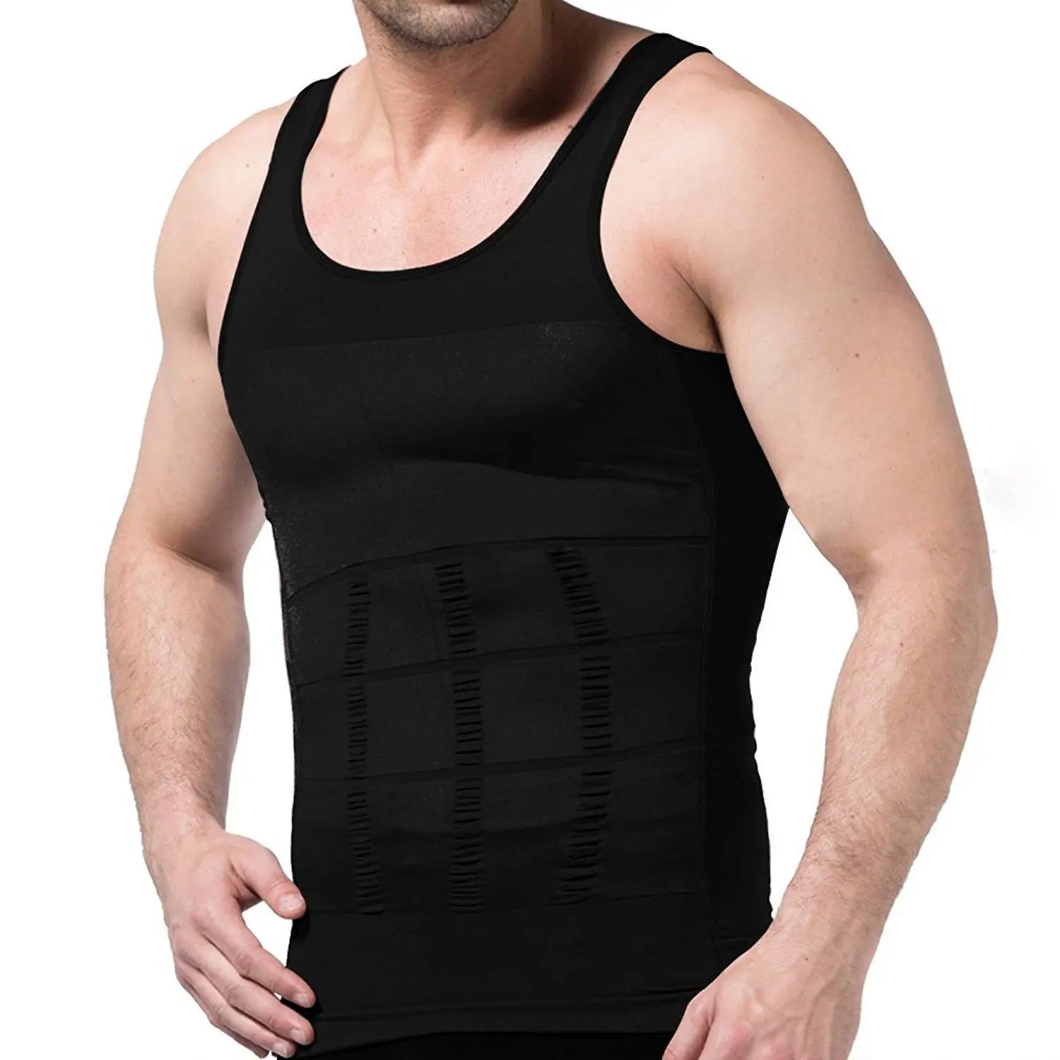 Стройнящая Мужская футболка жилет для похудения мужская форма скульптура