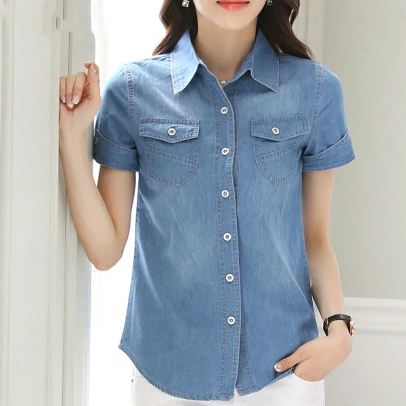 2019 топы летние блузки azul camisas de с коротким рукавом camisa mulheres roupas| |