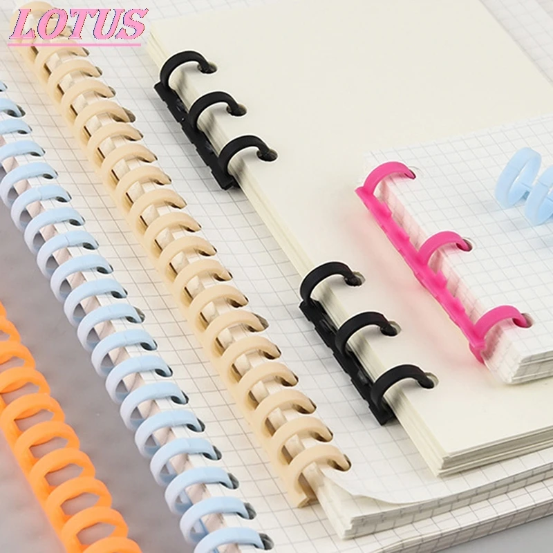 

5PCS Loose-leaf Plastic Binding Ring Spring Spiral Rings 30 Holes A4 A5 A6 Paper Notebook Stationery Office Supplies hot sell