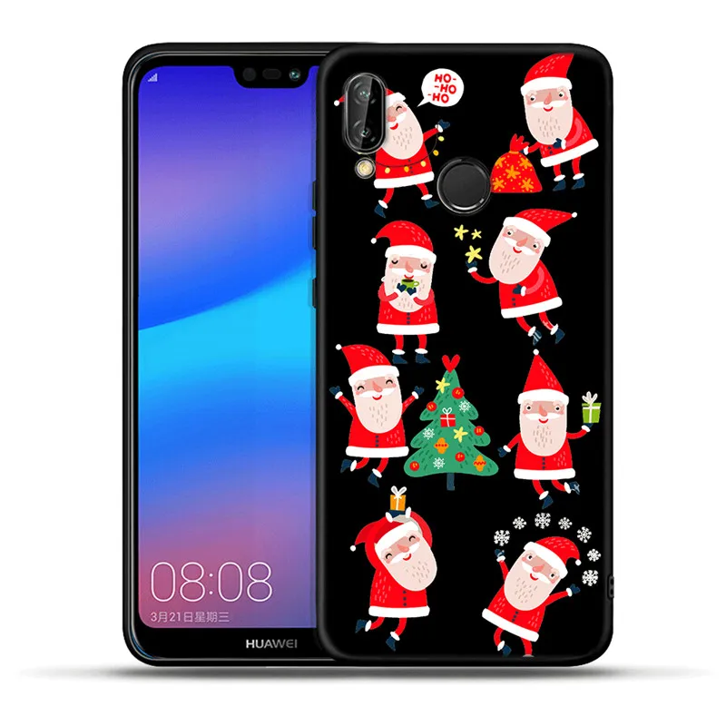 Lovely Cartoon ChristmasSilicone Phone Case For Huawei Mate10 20 Lite Pro P8 P9 P10 P20 P30 P Smart 2019 | Мобильные телефоны и