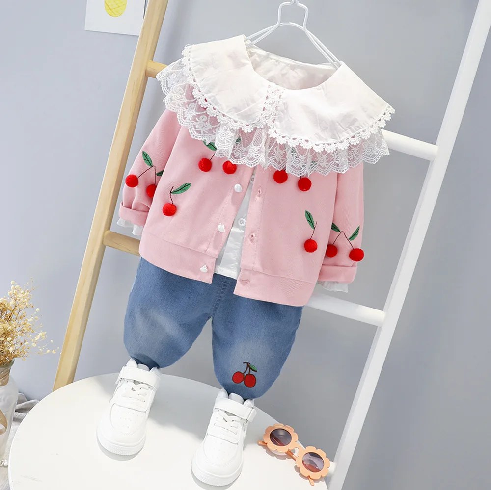 Nova/Одежда для маленьких девочек Новинка осени блузка с кружевами Детский