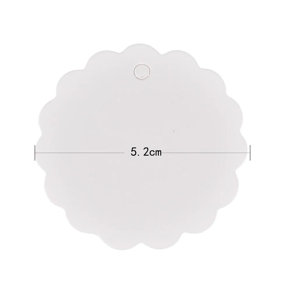 

100PCS DIY Wedding Party Decor Supplies Round Laciness Paper Tags Kraft Price Tags For Clothing Hang Round Paper Label
