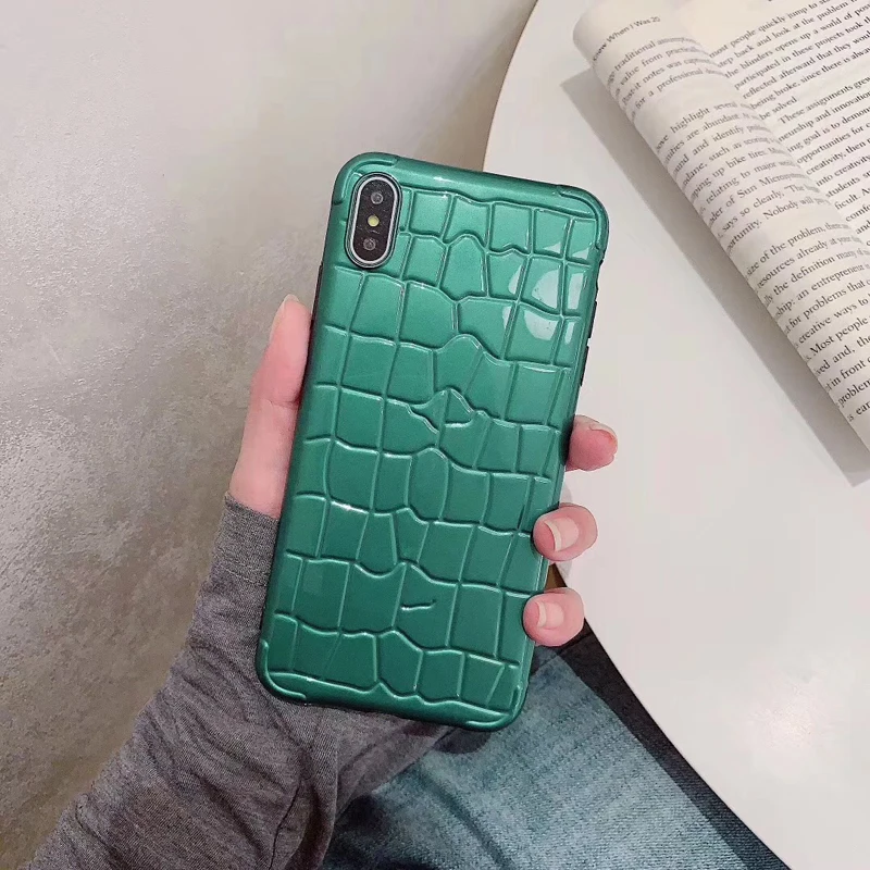 Защитный чехол-накладка из крокодиловой змеиной сетки для iphone 8 7 Plus 6 6s X XR XS MAX |