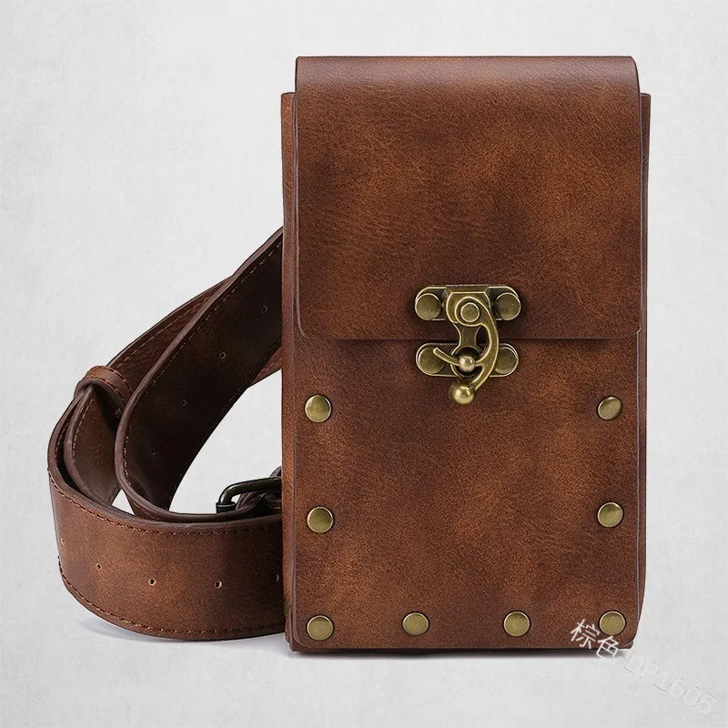 Ремень с кольцом для женщин и мужчин кожаный чехол-кошелек в стиле ретро косплея