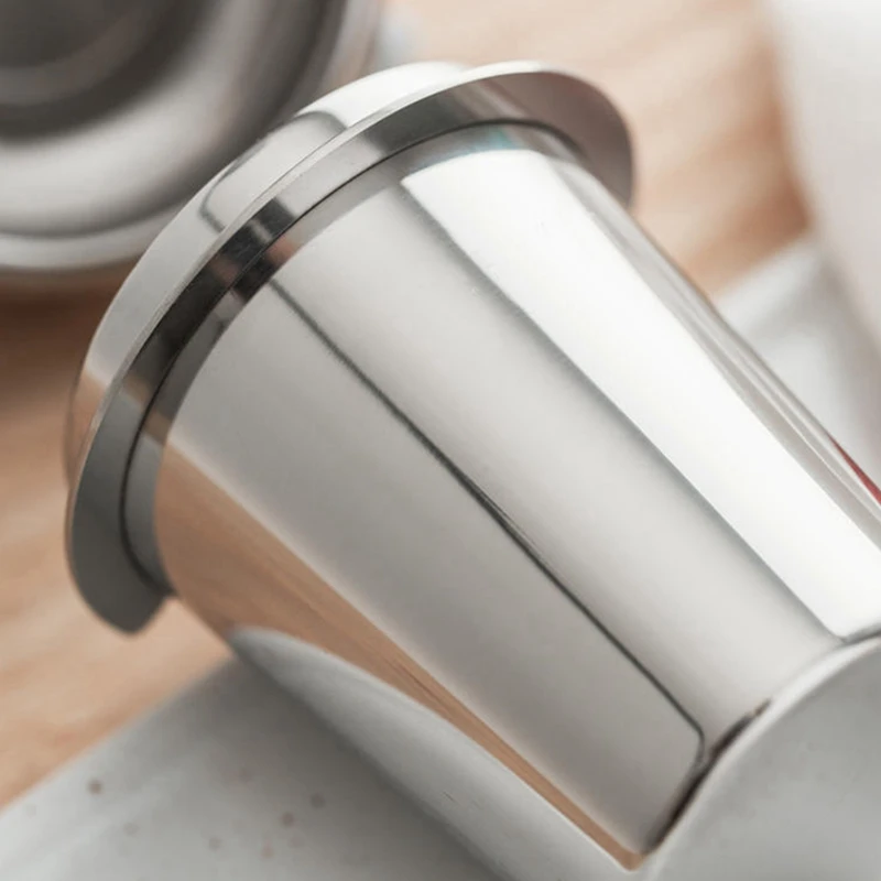 

Stainless Steel Dosing Cup Coffee Sniffing Mug Powder Feeder for Espresso Machine Portafilter Coffee Tamper