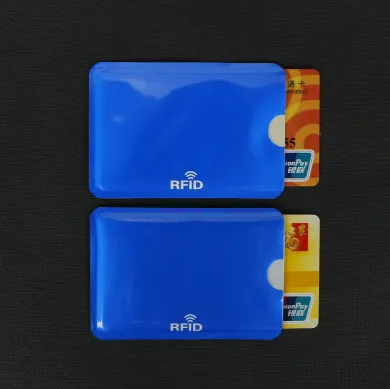 HJKL 6 шт. Rfid кошелек блокирующий замок держатель для банковских карт Id Чехол для банковских карт защита металлический кредитный NFC Держатель алюминий 6,3*9,1 см - Цвет: 6PCS V