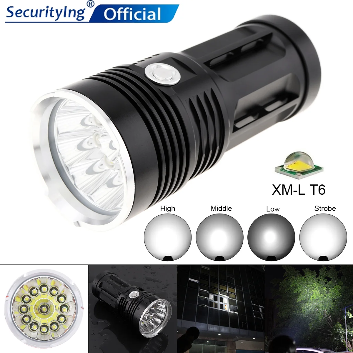 

Super Bright Hunting Fishing Flashlight Waterproof Lamp Ultra Bright Lantern Camping 13x XML-T6 LED 2000Lm LED Flashlight