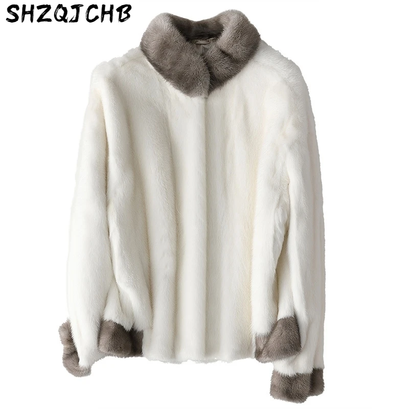 

JCHB 2021 Natural Mink Fur Coat Female Winter Jacket Women Real Fur Jacket Luxury Clothes Coats and Jackets Women HQ19-YTM1918C