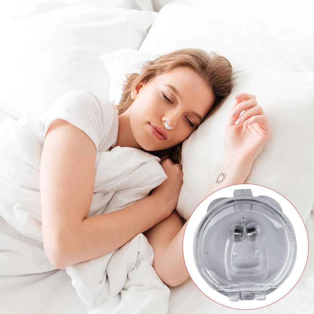 

4pcs Anti Snoring Device Silicone Magnetic Clipple Snore Stopper Nose Breathing Non Solution Aid Antisnoring For Sleeping