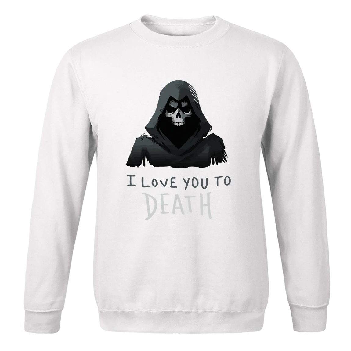 

2020 Horror Vintgae Printed hoodies Mans Hip Hop Warm I Love You To Death Streetwear handsome Swearshirts spring autumn Clothing